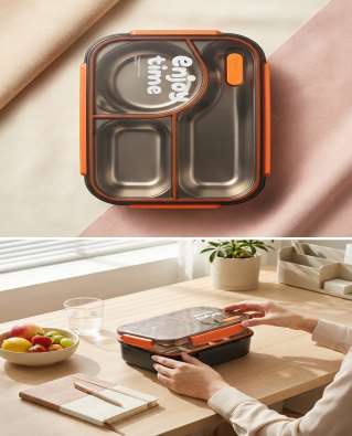 3 Compartment Bento Lunch Box 650ml