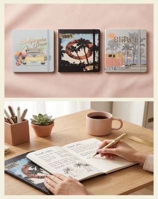 Beach Print Big Diary