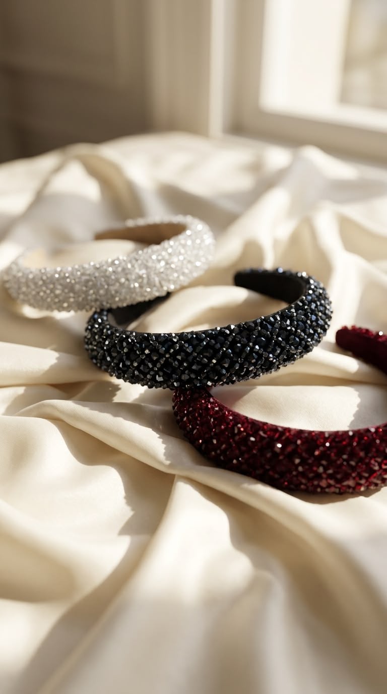 Beaded padded headbands