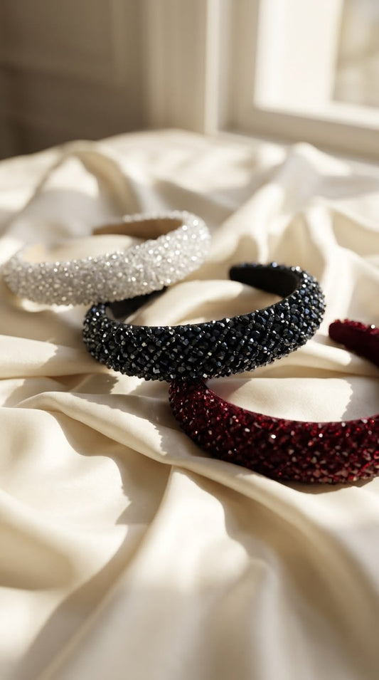 Beaded padded headbands