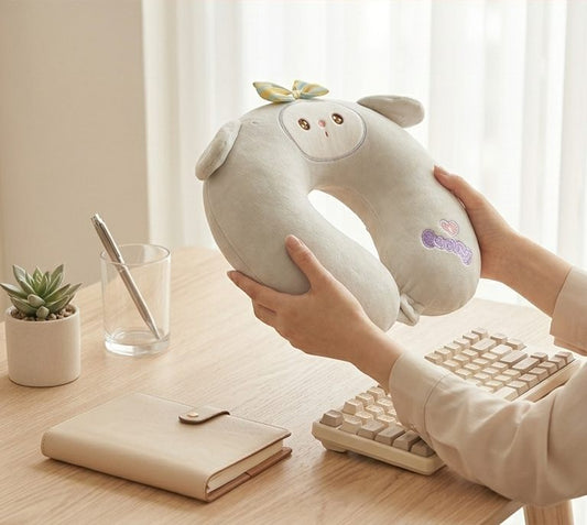 Bunny Travel Neck Pillow (Microfoam)
