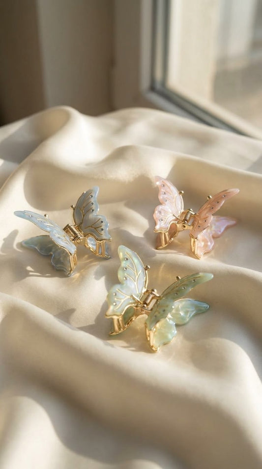 Butterfly claw clips (pastel)