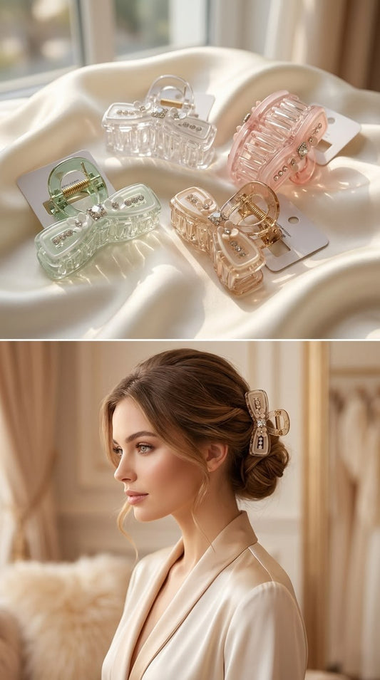 Clear acrylic claw clips (pastel)
