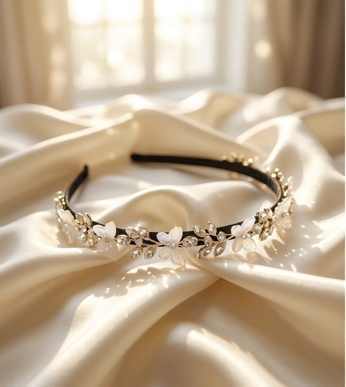 Crystal flower headband