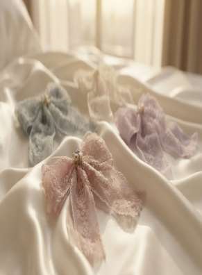 Lace ribbon bows (design 31)