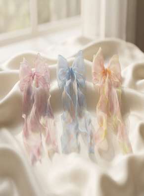 Long organza ribbon bows (design 27)