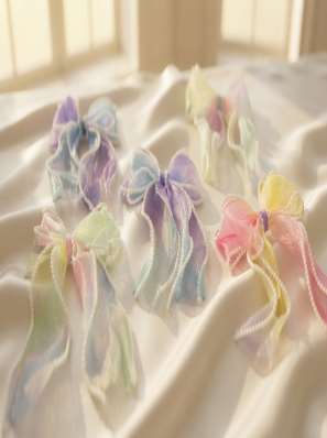 Long organza ribbon bows (design 30)