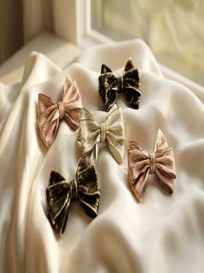 Metallic bow clips (design 8)
