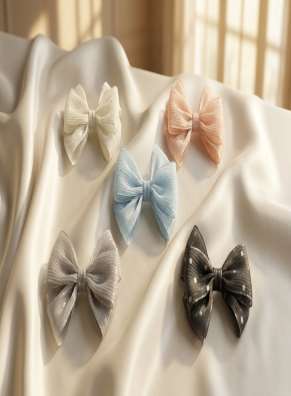 Organza bow clips (design 1)