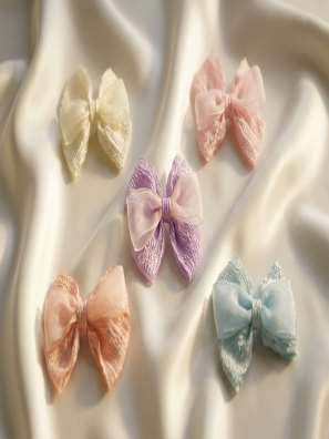 Organza bow clips (design 3)