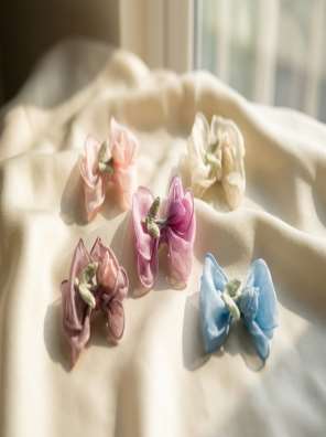 Organza bow clips (design 4)