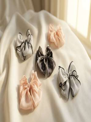 Organza bow clips with trim (design 7)