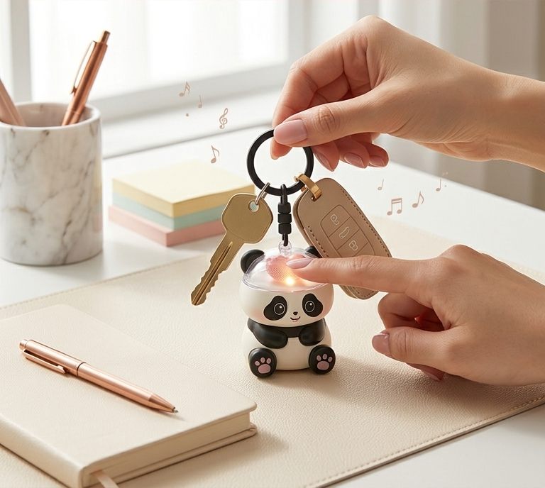 Panda Love Musical Keychain