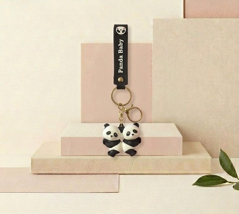 Panda Rubber Keychain