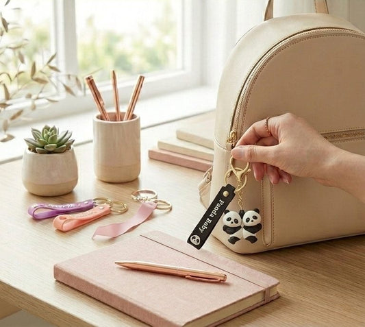 Panda Rubber Keychain
