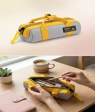 Zipster Pouch (orange Pink Brown Yellow)